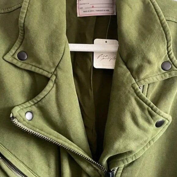 NWT NEW Free People Rebel Rebel Knit Moto Biker Motorcycle Style Jacket - Picture 3 of 9
